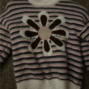 American vintage flower girl knitted sweaty